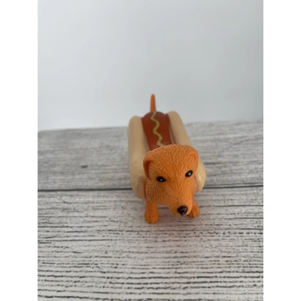 Ankyo Dachshund Hot Dog With Mustard Fig‎ Pre-owned Wear As Shown